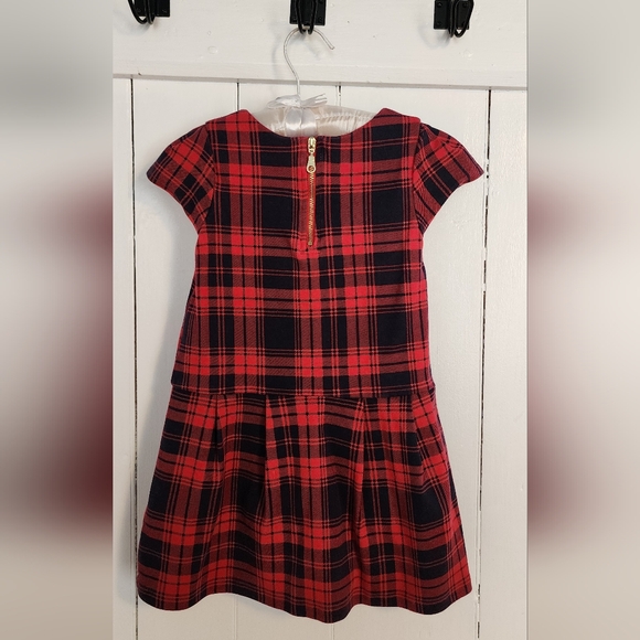 H&M Navy & Red Plaid Size 4-6 Dress - Picture 2 of 3